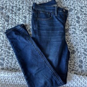 J. Crew Dark Blue High-Rise Skinny Jeans